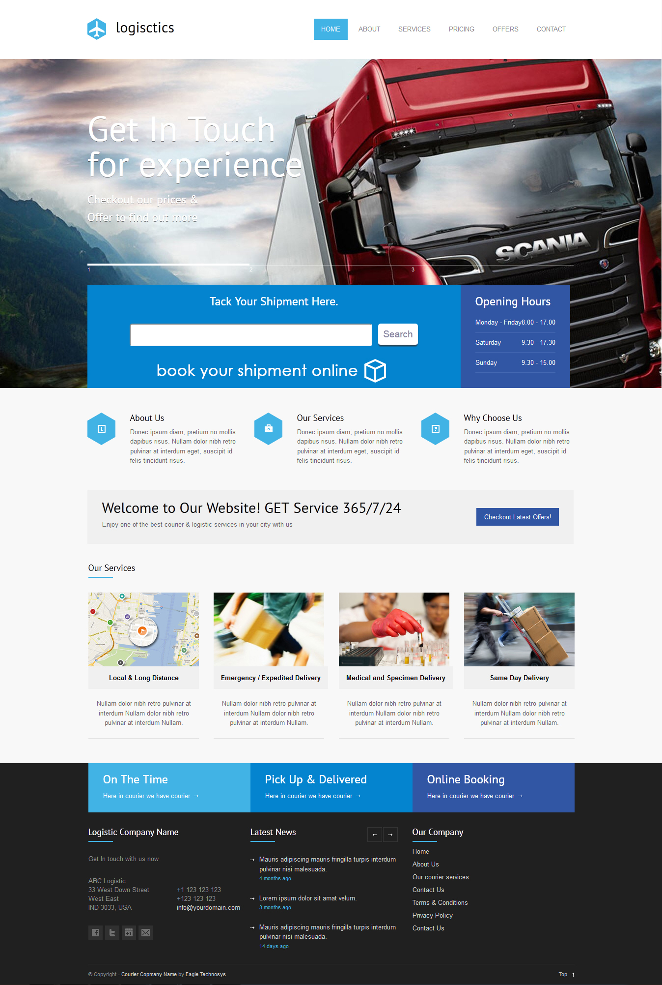Courier Software Templates, Templates Design for Courier Company