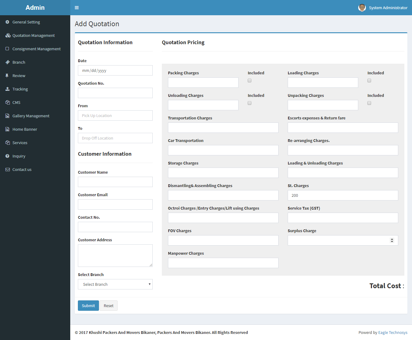 Parcel Delivery Booking Script