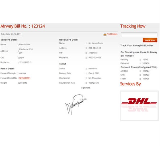 courier tracking software india