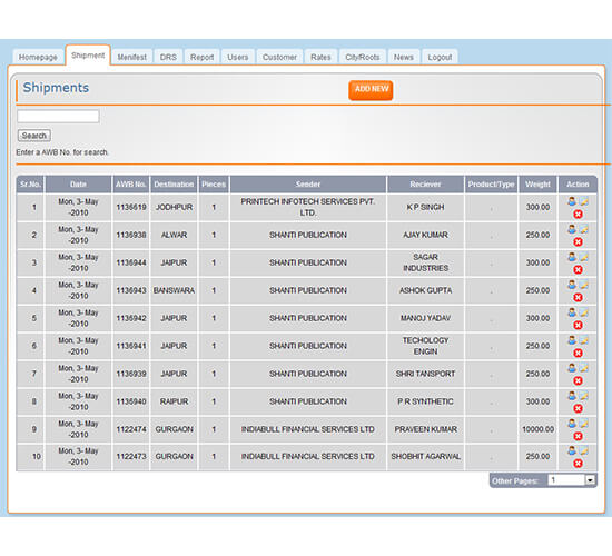 courier tracking software india