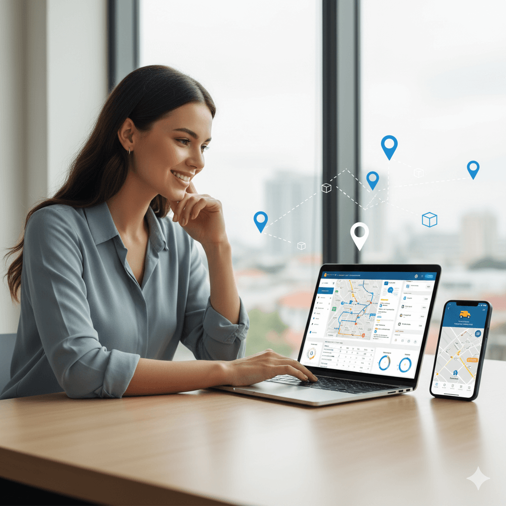Last mile delivery driver app interface