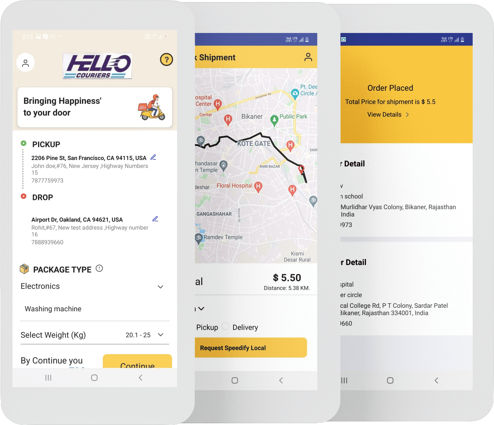 hyperlocal delivery software dashboard
