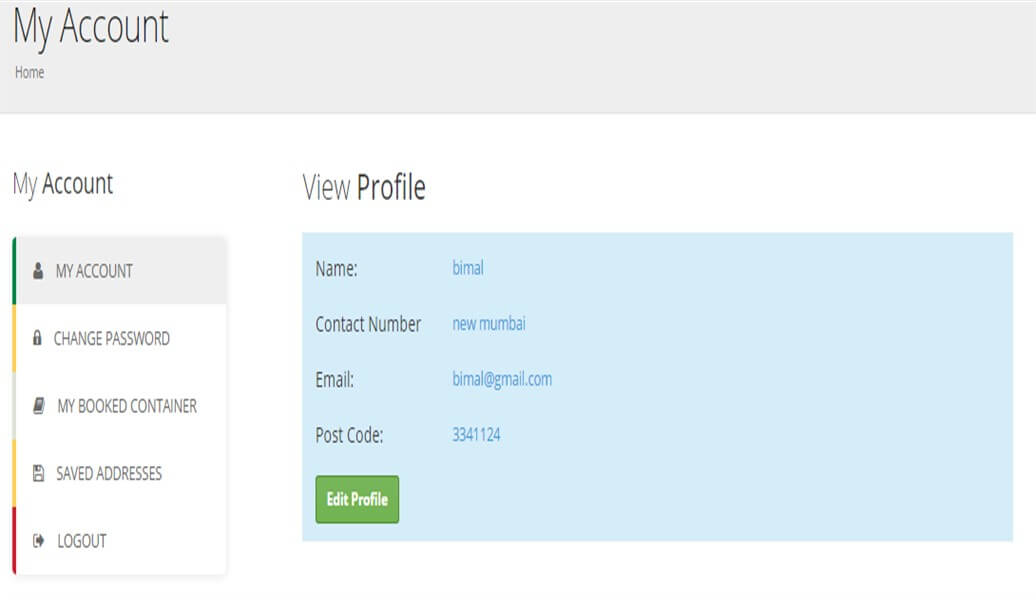 Container Delivery Booking Script
