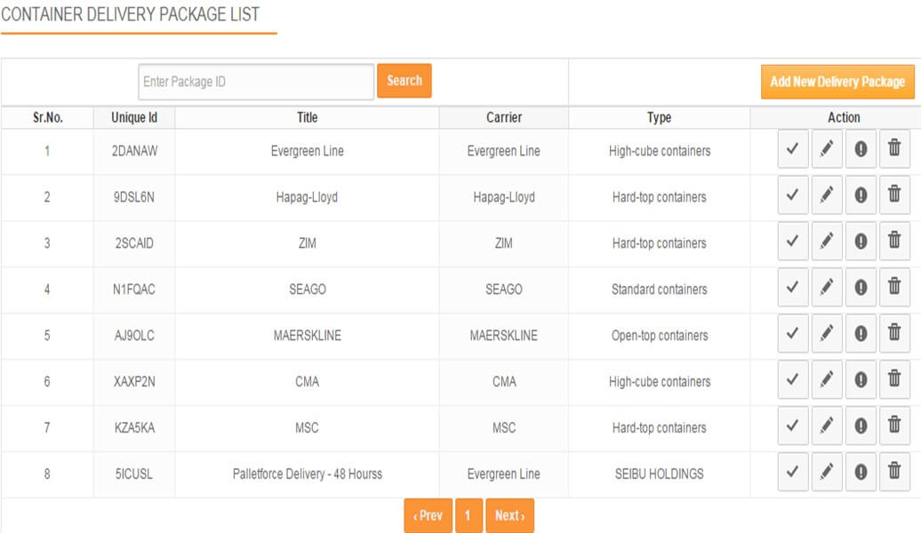 Container Delivery Booking Script