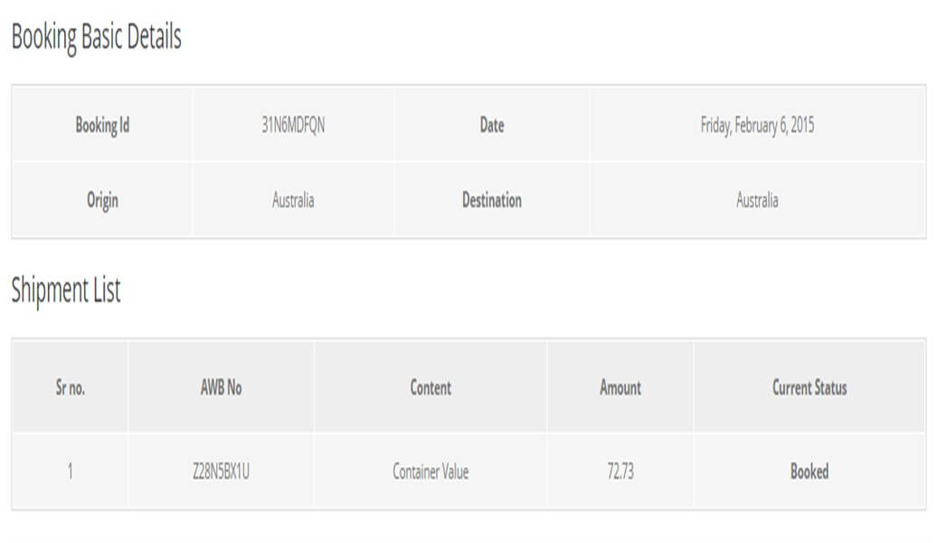 Container Delivery Booking Script