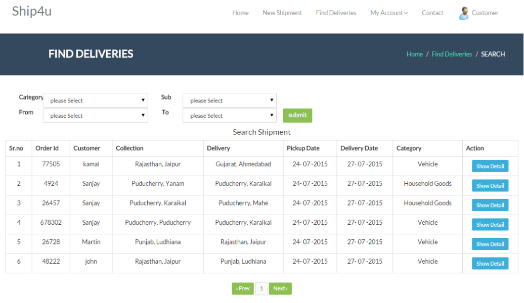 Shipping Marketplace script